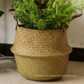 Factory price natural woven seagrass belly basket flower basket flower pot basket for flower arrangement